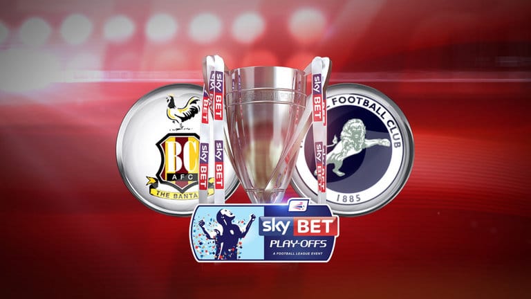 League 1 Play-off Final: Bradford City vs Millwall - Full Match Replay bradford millwall graphic play offs badges 3465097