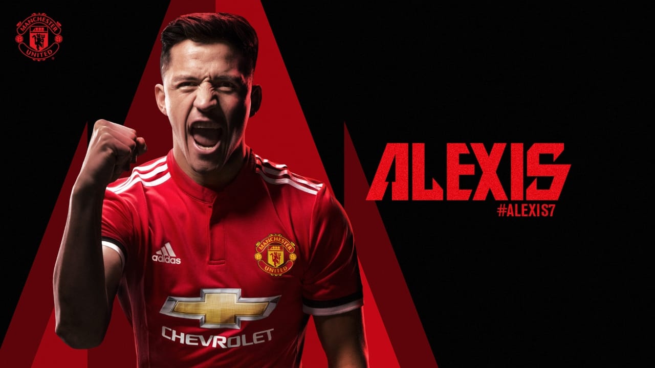 Alexis Sanchez signed for Manchester united. sanchez 1
