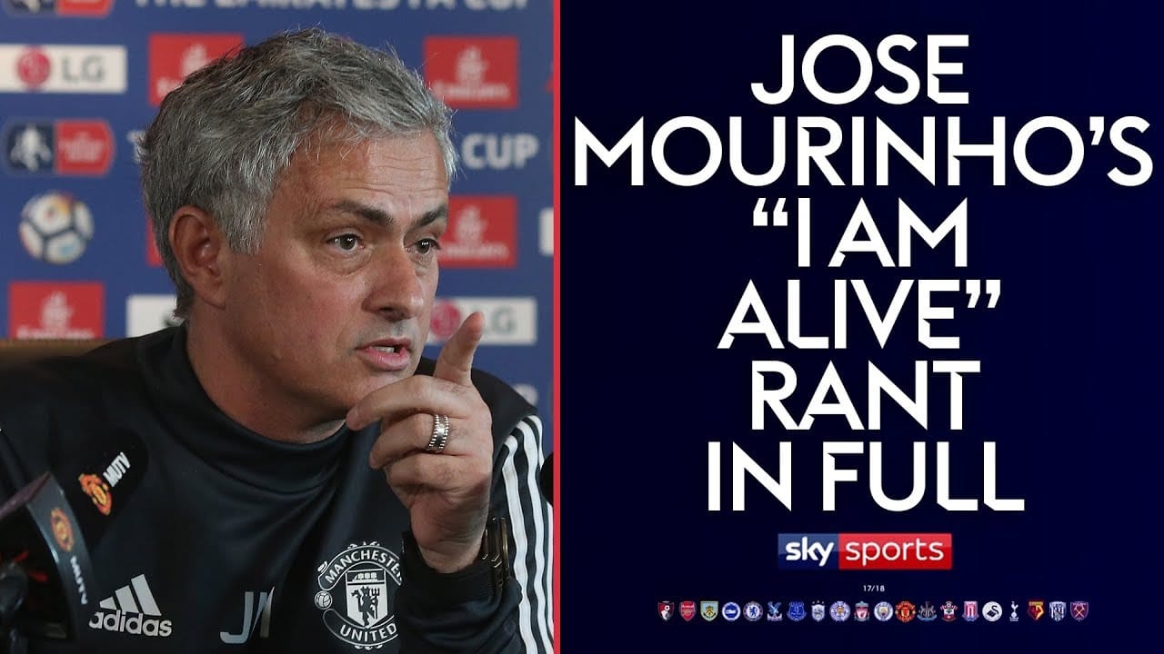 Jose Mourinho's "I am alive!" rant | FULL VIDEO! ? jose mourinhos i am alive rant f