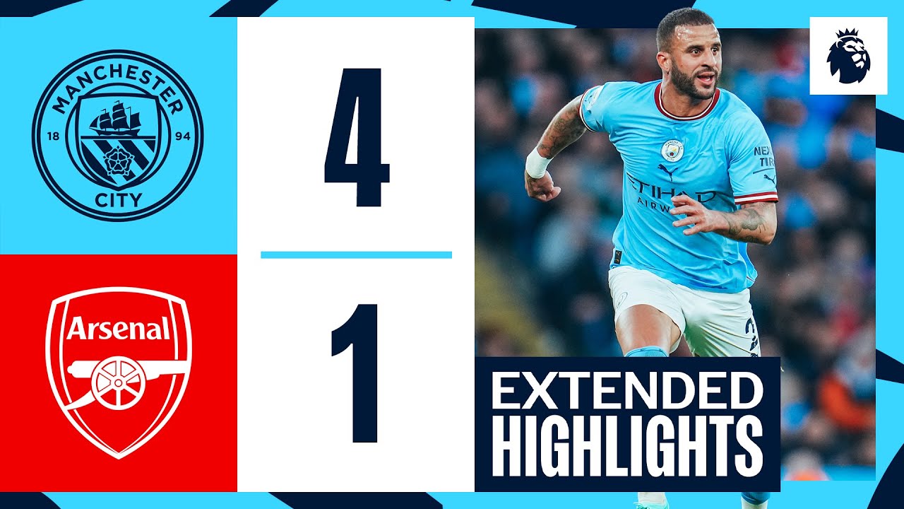 EXTENDED HIGHLIGHTS Man City 41 Arsenal City Close In On Top Spot!
