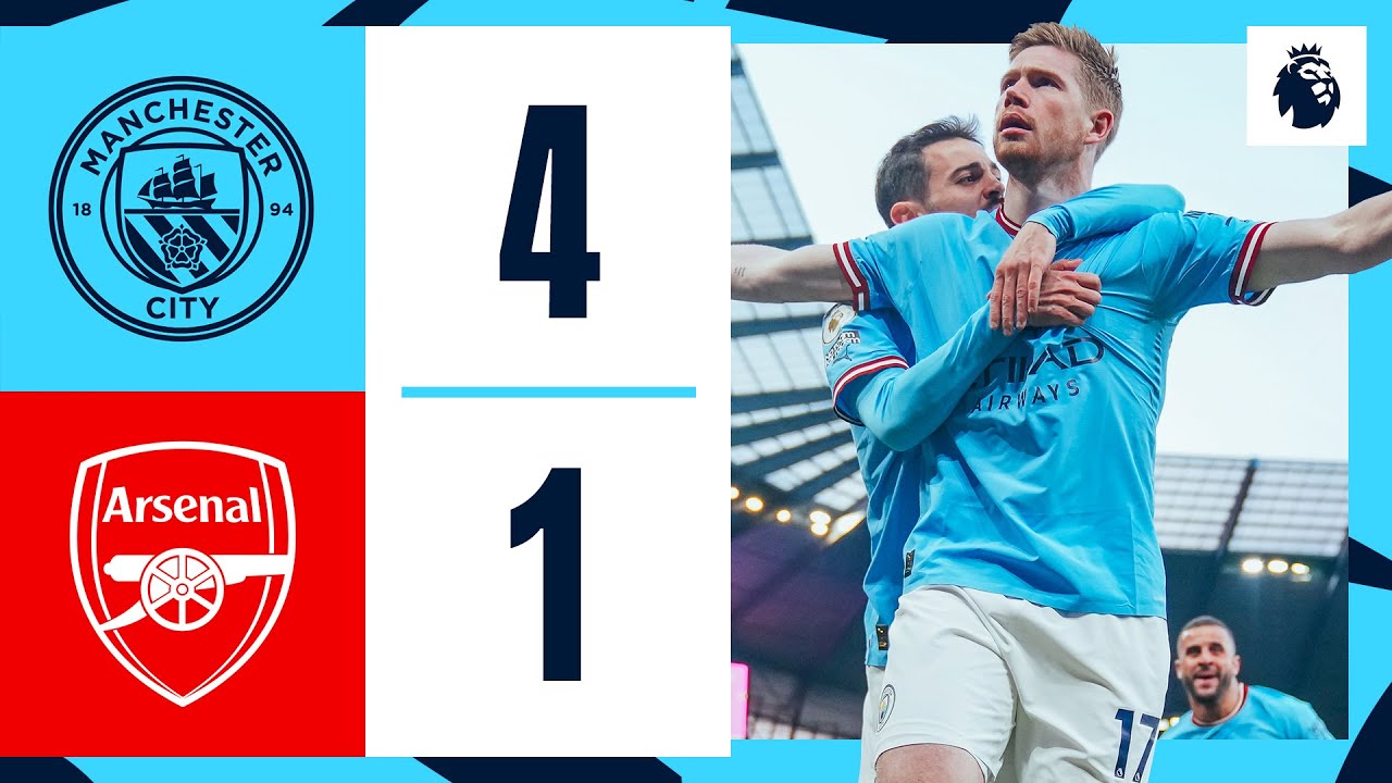 Highlights Man City 4 1 Arsenal De Bruyne 2 Stones Haaland Goals Highlights Man City 4 1 Arsenal De Bruyne 2 Stones Haaland Goals