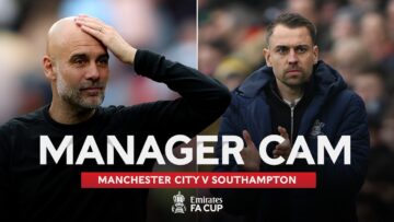 Pep Guardiola v Tonda Eckert | MANAGER CAM | Manchester City v Southampton | FA Cup Semi-final